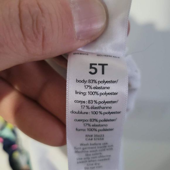 Just one you by Carter's One Piece Swimsuit Ruffle Strap Blue Size 5T - Picture 3 of 6